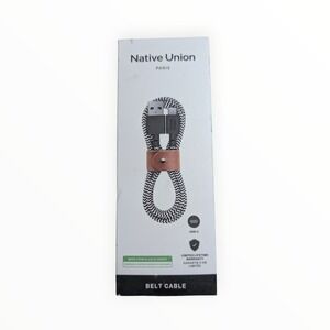 D6-O Native Union Belt Cable 4' USB-C to USB-A Cable - Zebra